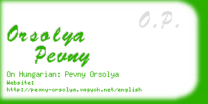 orsolya pevny business card